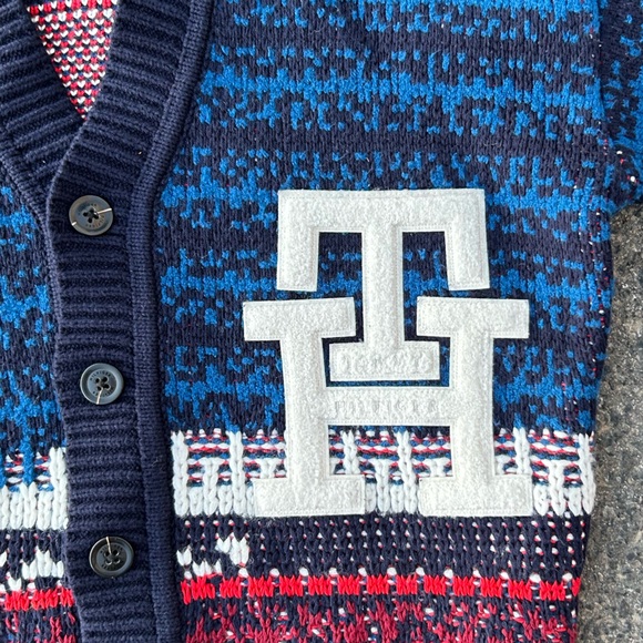 Tommy Hilfiger Ombré texture Cardigan sz Medium - Picture 13 of 16